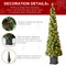 7ft Pre-Lit Green Pine Christmas Porch Tree ,9 Functional Warm White/Multi-color Lights, remote controller